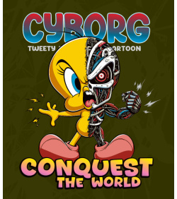 Cyborg Piolín Vector 